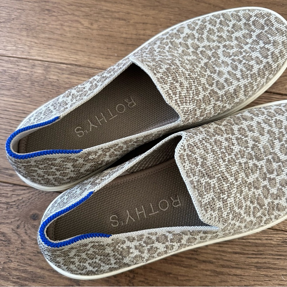 Rothy's The Original Slip On Sneakers Leopard Sz 8 - Picture 7 of 7